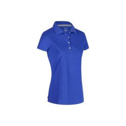 Koszulka polo do golfa 500 damska. Niebieskie koszulki damskie polo INESIS, xl, bez wzorów, z bawełny, bez rękawów. Za 39,99 zł.