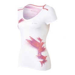 Odlo Koszulka damska s/s crew neck Cubic Trend biało-różowy r. S. Białe bluzki sportowe damskie marki Odlo, s. Za 62,77 zł.