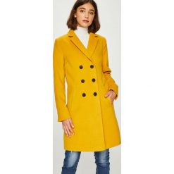 Answear - Płaszcz Falling In Autumn. Pomarańczowe płaszcze damskie ANSWEAR, l, z elastanu, klasyczne. W wyprzedaży za 219,90 zł.