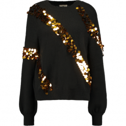 Swetry klasyczne damskie: Ivyrevel TIMES Sweter black/gold