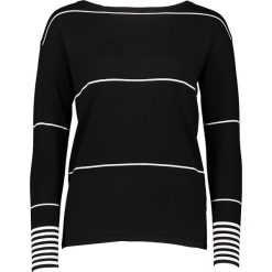 Sweter "Vive" w kolorze czarno-białym. Czarne swetry damskie Kaffe, l, w paski, bez rękawów, bez kaptura. W wyprzedaży za 109,95 zł.