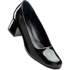 Buty ślubne damskie: Czółenka skórzane bonprix czarny