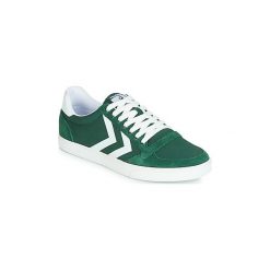 Buty Hummel SLIMMER STADIL MONO LOW. Zielone trampki i tenisówki damskie Hummel, bez wzorów, bez zapięcia. Za 262,70 zł.
