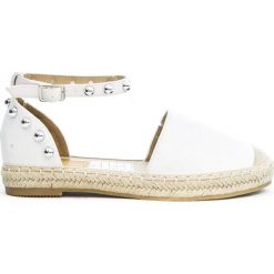 Stylowe espadryle (40). Białe espadryle damskie Estetino, bez wzorów, bez obcasa. Za 89,00 zł.