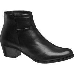 Botki damskie 5th Avenue czarne. Czarne botki damskie 5th Avenue, ze skóry, bez obcasa, na obcasie, na zamek. Za 199,90 zł.