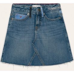 Tommy Hilfiger - Spódnica dziecięca 116-176 cm. Niebieskie spódniczki dziewczęce TOMMY HILFIGER, na co dzień, bez wzorów, z bawełny, mini, proste. Za 329,90 zł.