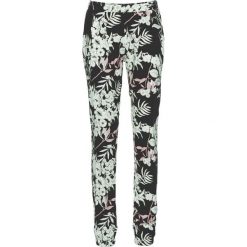 Spodnie bez zamka w talii bonprix czarny z nadrukiem. Spodnie damskie bonprix. Za 89,99 zł.