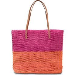 Torba plażowa bonprix pomarańczowo-różowy. Pomarańczowe torby damskie na zakupy marki bonprix. Za 79,99 zł.