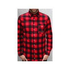KOSZULA GRID RED. Czerwone koszule męskie Lucas brondel, s, bez wzorów, bez kołnierzyka, bez rękawów. Za 229,00 zł.