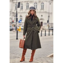 Ciemnozielony Płaszcz Redford. Zielone płaszcze damskie Renee, s, eleganckie, długie. Za 199,99 zł.