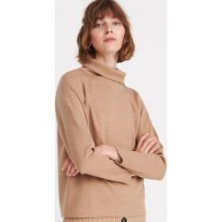 Bluza ze stójką - Beżowy. Brązowe bluzy damskie Reserved, s, bez wzorów, bez rękawów, bez kaptura. Za 69,99 zł.