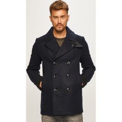 G-Star Raw - Płaszcz. Niebieskie płaszcze męskie G-Star RAW, m, bez wzorów, z elastanu, retro, długie, bez kaptura. Za 1849,00 zł.