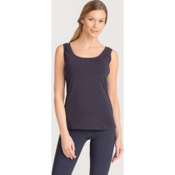 TOP SVEZIA Max Mara Leisure. Niebieskie bluzki damskie Max Mara Leisure, s, z aplikacjami, z elastanu, z okrągłym kołnierzem. Za 237,30 zł.