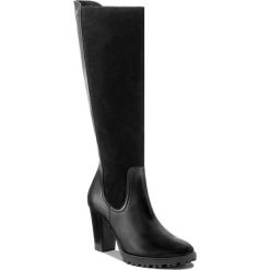 Kozaki CAPRICE - 9-25611-29 Black Comb 019. Czarne bez kategorii marki Caprice, z materiału, przed kolano, na wysokim obcasie. W wyprzedaży za 349,00 zł.