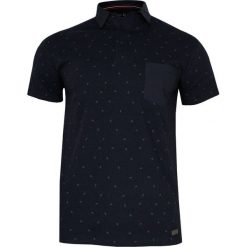 Granatowa Elegancka Koszulka Polo, Męska, Krótki Rękaw -Just Yuppi- w Drobny Wzór, z Kieszonką TSJTYUPPOLO10023kol3granat. Niebieskie koszulki męskie Just Yuppi, m, bez wzorów, z tkaniny, eleganckie, z krótkim rękawem. Za 89,00 zł.