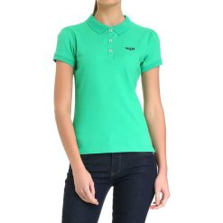 Koszulka polo w kolorze zielonym. Zielone koszulki damskie GALVANNI, m, bez wzorów, polo, bez rękawów. W wyprzedaży za 74,95 zł.