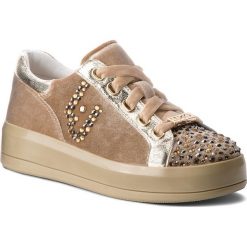 Sneakersy LIU JO - Kim 7 B68019 TX010 Natural 00005. Brązowe sneakersy damskie Liu Jo, bez wzorów, ze skóry ekologicznej, eleganckie, bez obcasa, na płaskiej podeszwie, bez zapięcia. W wyprzedaży za 389,00 zł.
