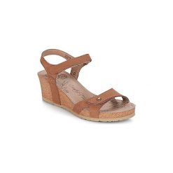 Sandały Panama Jack JULIA. Pomarańczowe sandały damskie marki Panama Jack, bez wzorów, bez obcasa, bez zapięcia. Za 439,00 zł.