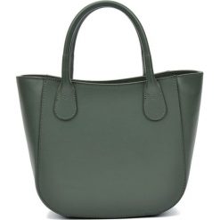 Torebki klasyczne damskie: Skórzana torebka w kolorze zielonym – (S)20,5 x (W)29 x (G)9 cm