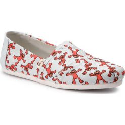 Półbuty TOMS - Classic 10013636 Light Grey Elmo. Szare półbuty damskie Toms, na co dzień, bez wzorów, z tworzywa sztucznego, bez obcasa, bez zapięcia. W wyprzedaży za 189,00 zł.