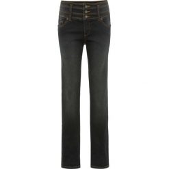Dżinsy ze stretchem "Szczuplejsze brzuch, uda i pośladki" SLIM bonprix czarny. Czarne boyfriendy damskie bonprix. Za 179,99 zł.