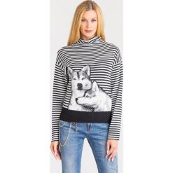 SWETER MY TWIN Twinset. Czarne swetry damskie Twinset, s, z aplikacjami, z dzianiny, bez rękawów, bez kaptura. Za 394,50 zł.