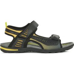 Geox Tevere Sandały Czarny Żółty. Żółte sandały męskie Geox, z materiału, z paskami. Za 376,95 zł.