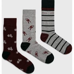 John Frank - Skarpety (3-pack). Szare skarpetki męskie John Frank, bez wzorów, z elastanu. Za 49,90 zł.