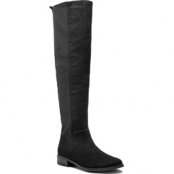 Oficerki MARCO TOZZI - 2-25502-21 Black 001. Czarne bez kategorii marki Marco Tozzi, z materiału, na obcasie. W wyprzedaży za 209,00 zł.