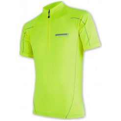 Koszulki sportowe męskie: Sensor Męska Koszulka Z Krótkim Rękawem Cyklo Entry Yellow Reflex