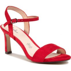 Sandały MENBUR - 21304 Bright Red 0076. Czerwone klapki damskie Menbur, bez wzorów, ze skóry ekologicznej, bez obcasa, na obcasie. Za 269,00 zł.