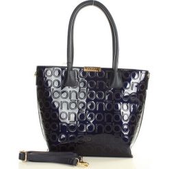 Shopper bag damskie: NOBO Logowana torebka shopper bag granat