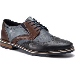 Półbuty RIEKER - 13520-16 Blau Kombi. Niebieskie buty wizytowe męskie Rieker, bez wzorów, ze skóry ekologicznej, eleganckie, bez zapięcia. Za 279,00 zł.