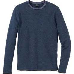 Sweter z bawełny z recylingu bonprix ciemnoniebieski melanż. Niebieskie swetry męskie bonprix, s, bez wzorów, z bawełny, bez kołnierzyka, bez kaptura. Za 37,99 zł.