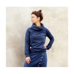 Bluza z kapturem - Ala Jeans. Bluzy damskie Mimi Monster, bez wzorów, z jeansu, bez rękawów, z kapturem. Za 199,00 zł.