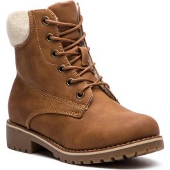 Trapery NELLI BLU - CS722-02 Camel. Pomarańczowe śniegowce dziewczęce Nelli Blu, bez zapięcia. Za 119,99 zł.