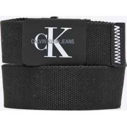 Calvin Klein Jeans - Pasek. Czarne paski męskie Calvin Klein Jeans, w paski, z jeansu. W wyprzedaży za 139,90 zł.
