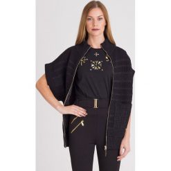 KAMIZELKA ELISABETTA FRANCHI. Czarne kamizelki damskie s, z tkaniny. Za 949,50 zł.