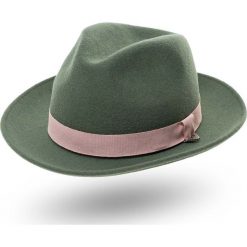 KAPELUSZ Emporio Armani. Szare kapelusze damskie z aplikacjami, z wełny. Za 559,00 zł.