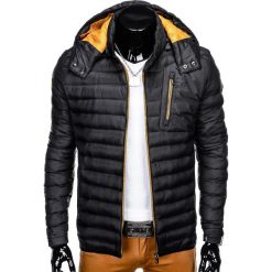 KURTKA MĘSKA PRZEJŚCIOWA PIKOWANA C362 - CZARNA. Czarne kurtki męskie marki Ombre Clothing, m, z nylonu. Za 129,00 zł.