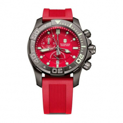 Zegarek "241422" w kolorze czerwonym. Czerwone zegarki męskie marki Victorinox, ze stali. W wyprzedaży za 3149,95 zł.