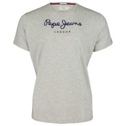 T-Shirt Pepe Jeans Eggo Grey. Szare t-shirty męskie Pepe Jeans, m, bez wzorów, z jeansu, klasyczne, z klasycznym kołnierzykiem. Za 89,00 zł.