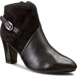 Botki CAPRICE - 9-25345-27 Black Comb 019. Czarne botki damskie skórzane Caprice. W wyprzedaży za 259,00 zł.