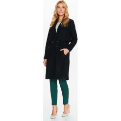 TALIOWANY ELEGANCKI PŁASZCZ Z WEŁNĄ. Szare płaszcze damskie pastelowe Top Secret, na jesień, z wełny, eleganckie. Za 249,99 zł.