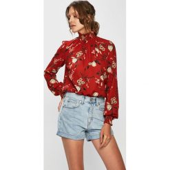 Only - Bluzka. Pomarańczowe bluzki damskie ONLY, w kwiaty, z poliesteru, casualowe, z golfem. W wyprzedaży za 79,90 zł.