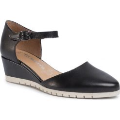Półbuty TAMARIS - 1-24304-24 Black Leather 003. Czarne półbuty damskie Tamaris, bez wzorów, ze skóry, bez obcasa, na obcasie, bez zapięcia. Za 229,00 zł.