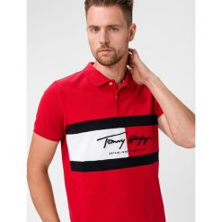 Tommy Hilfiger Polo Koszulka Czerwony. Czerwone podkoszulki męskie TOMMY HILFIGER, m, bez wzorów, z bawełny, bez rękawów. Za 430,95 zł.