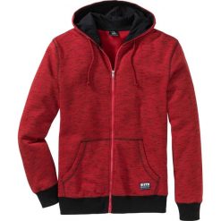 Bluzy męskie: Bluza rozpinana melanżowa z kapturem, Regular Fit bonprix czerwony melanż