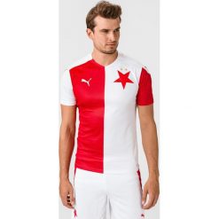 Puma SK Slavia Home Promo Koszulka Czerwony Biały. Czerwone podkoszulki męskie Puma, s, z haftami, z poliesteru, bez kołnierzyka, krótkie. Za 619,95 zł.