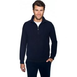 Bluza toretta granatowy. Niebieskie bluzy męskie Recman, m, z haftami, z dzianiny, sportowe, ze stójką, bez rękawów, bez kaptura. Za 189,00 zł.